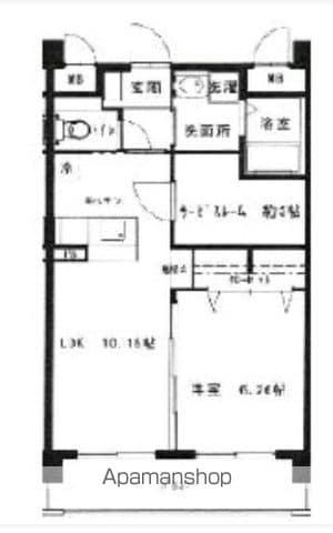 プレステージ板付ー(1SLDK/3階)の間取り写真