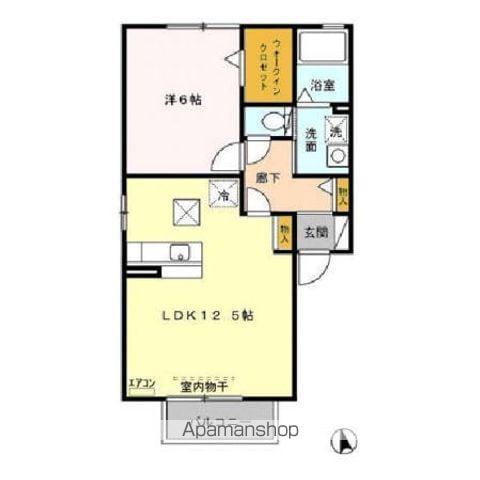 グランドールA/B(1LDK/1階)の間取り写真