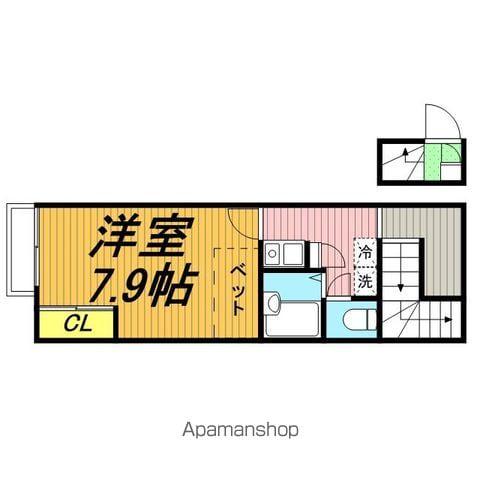 レオパレスオークヒルズC(1K/2階)の間取り写真