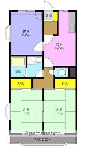 グレイスシティ(3DK/1階)の間取り写真