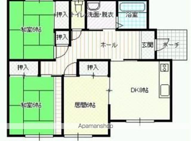 東北本線 北上駅 バス乗車時間：10分 堤ヶ丘バス停で下車 徒歩5分 1階建 築31年(3DK)の間取り写真