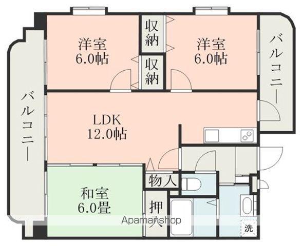 レスポアール壱番館(3LDK/3階)の間取り写真