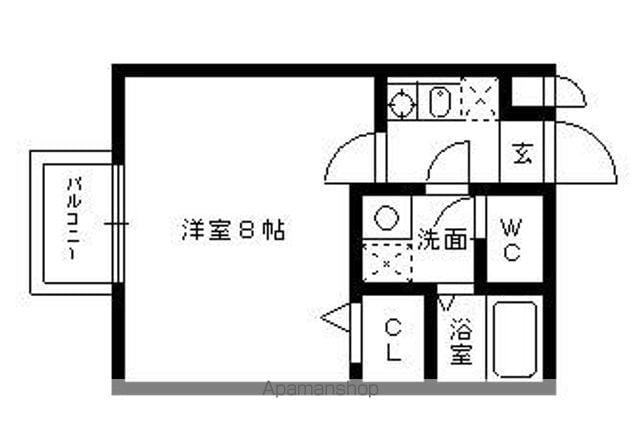 プリミエールモアグリーン(1K/1階)の間取り写真