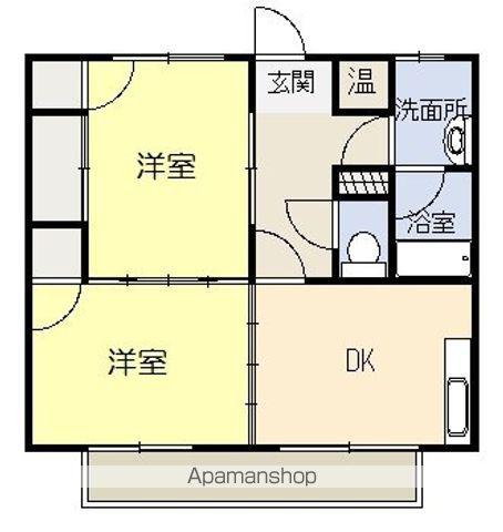 西田ビル(2DK/3階)の間取り写真
