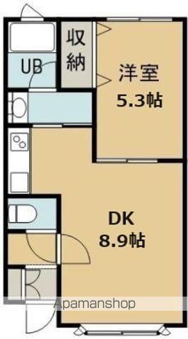 日吉パーソンズⅡ(1DK/2階)の間取り写真