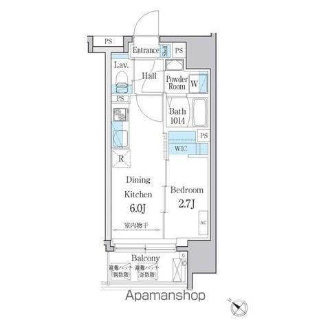 デュオメゾン文京白山(1DK/3階)の間取り写真