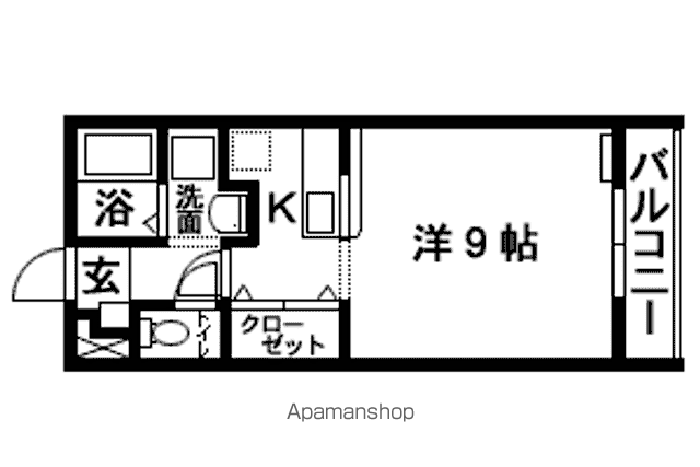 メゾンシャルマン(1K/2階)の間取り写真