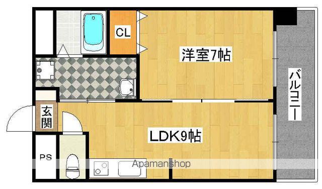 シティーコート南瓦町(1LDK/10階)の間取り写真