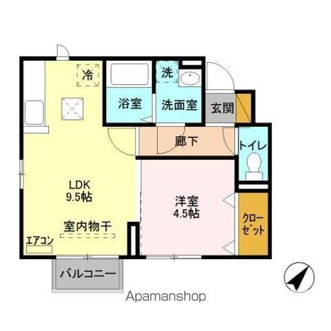 シーリーコート(1LDK/1階)の間取り写真