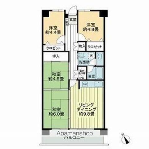 アイランドコート新宇多津(4LDK/3階)の間取り写真