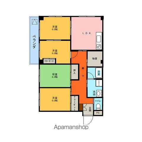 第一メゾンロワ千島(4DK/2階)の間取り写真