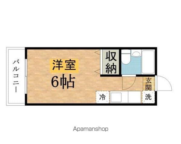 エステート鵯(ワンルーム/3階)の間取り写真