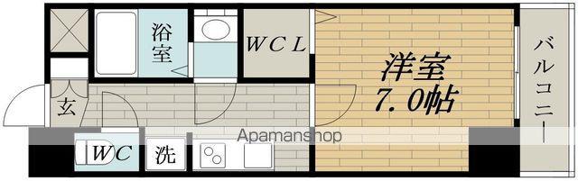 ブランシエスタ加島(1K/10階)の間取り写真