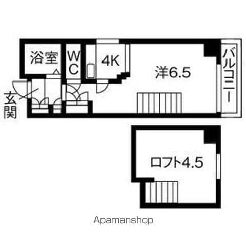 ルシードイースト(1LDK/6階)の間取り写真