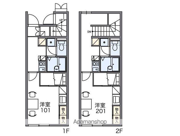 レオパレス蒼Ⅱ(1K/1階)の間取り写真