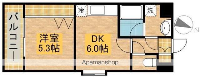 ルミナスST(1DK/1階)の間取り写真