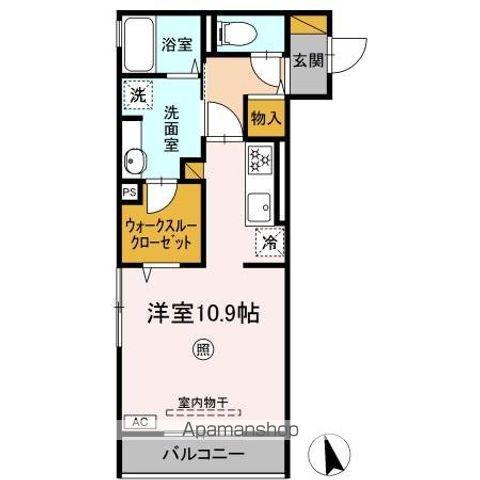 アスタリスク(ワンルーム/3階)の間取り写真