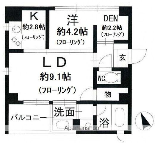 パークホームズ覚王山 イースト(1SLDK/2階)の間取り写真