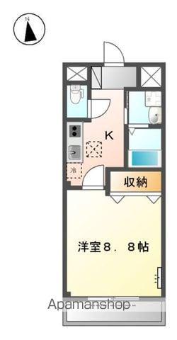 イーストサイド長良(1K/1階)の間取り写真