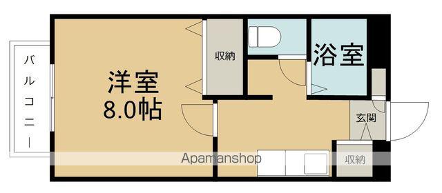 アーバン・ド・ジュネス小松島(1K/1階)の間取り写真