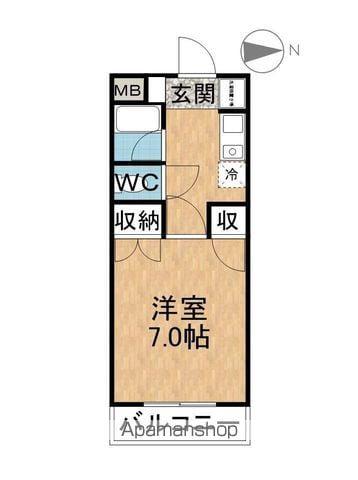 サンステージⅠ(1K/1階)の間取り写真