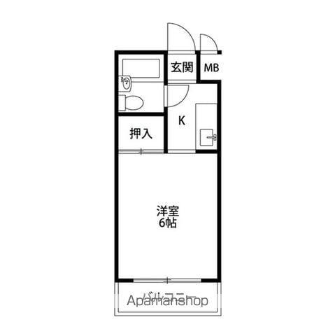 RESIDENCE610(1K/4階)の間取り写真