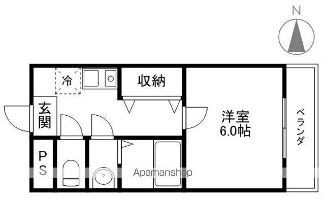 メゾン愛荘(1K/4階)の間取り写真