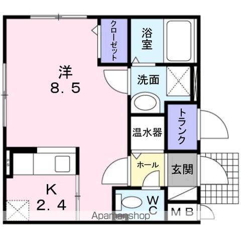 AMYⅡ(1K/1階)の間取り写真