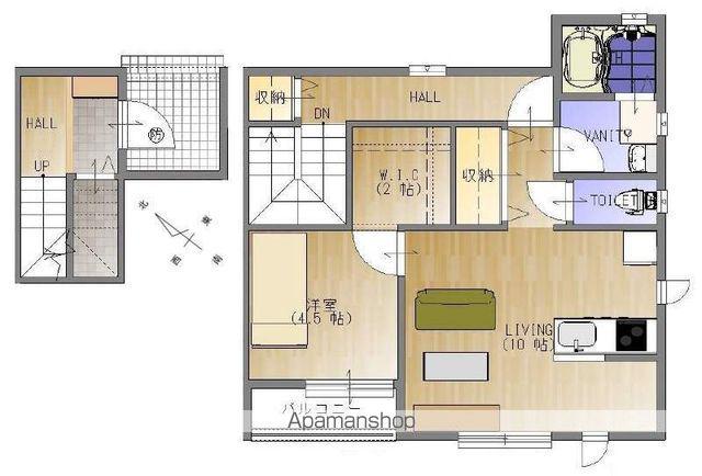 ラインハット石渕(1LDK/2階)の間取り写真