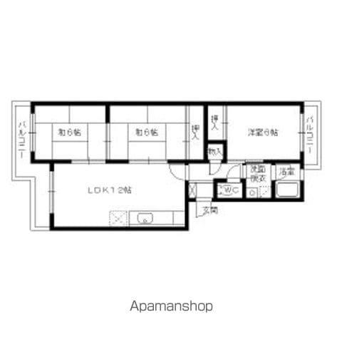 レジデンス唐原(3LDK/4階)の間取り写真