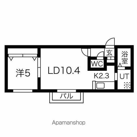 クラリス東札幌Ⅱ(1LDK/4階)の間取り写真