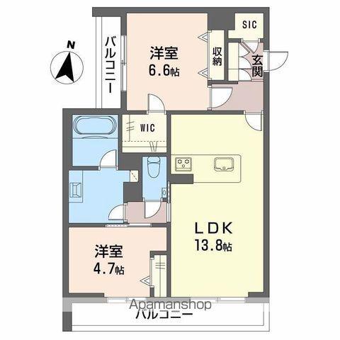 グランメゾン(2LDK/2階)の間取り写真