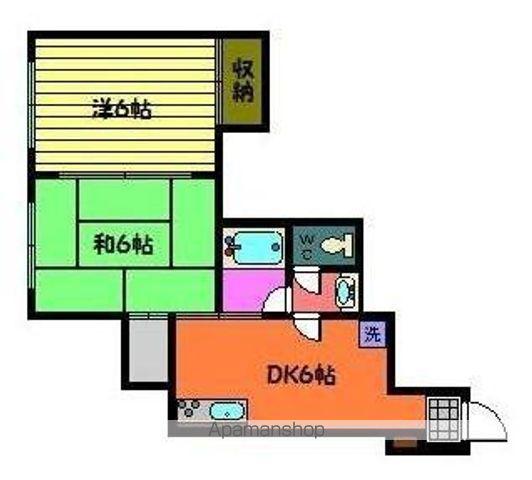 バリオス天文館(2DK/5階)の間取り写真