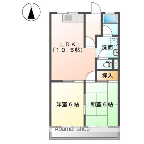 ロイヤルコープM(2LDK/3階)の間取り写真