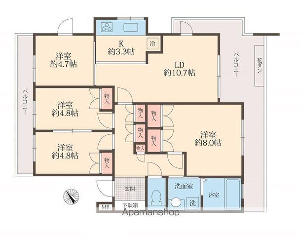 エルムコート(4LDK/2階)の間取り写真