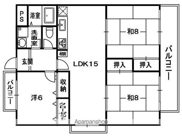 ハリマシリーズ Ⅰ(3LDK/3階)の間取り写真