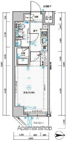 メインステージ武蔵関駅前Ⅱ(1K/4階)の間取り写真