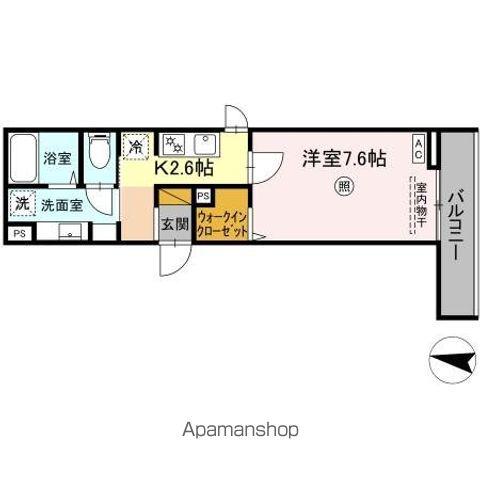 MAISON DE CALME(1K/3階)の間取り写真