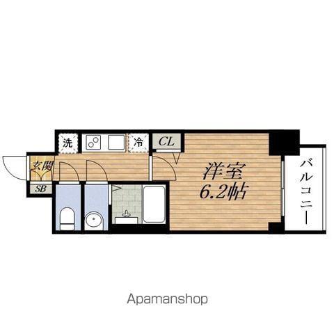 PRESSANCE東三国駅前グランクラス(1K/9階)の間取り写真
