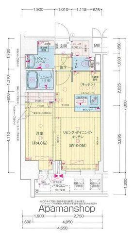 プレサンス広小路通今池(1LDK/9階)の間取り写真