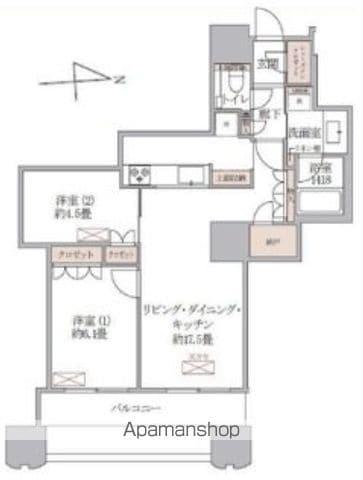 富久クロスコンフォートタワー 28階階 間取り