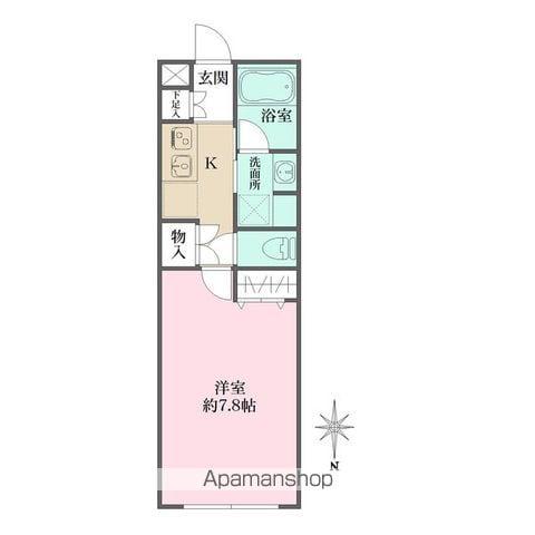 アトリオフラッツ自由が丘イースト(1K/1階)の間取り写真