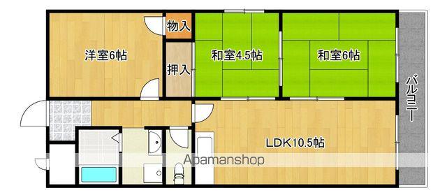 ヒカリハイツ・ドイ2号館(3LDK/3階)の間取り写真