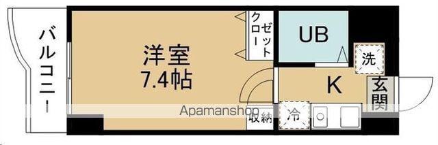 ランドマーク支倉(1K/5階)の間取り写真