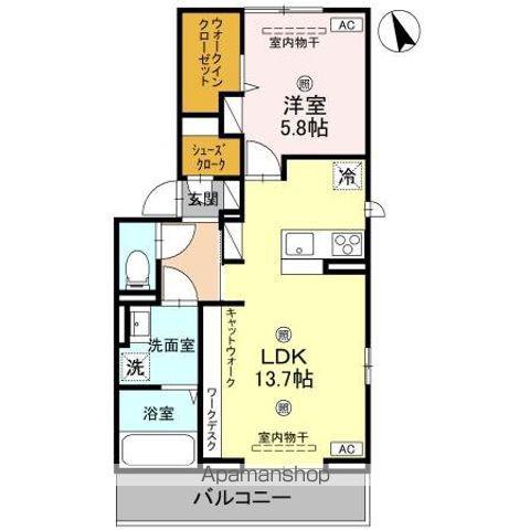 セレスティア野田Ⅱ(1LDK/3階)の間取り写真