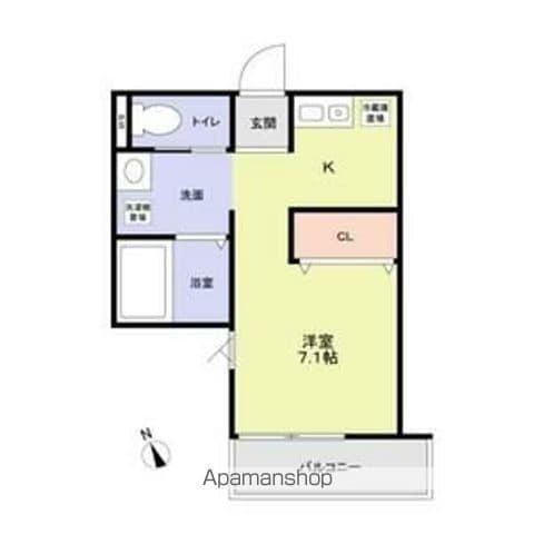 クロレ新検見川(1K/3階)の間取り写真