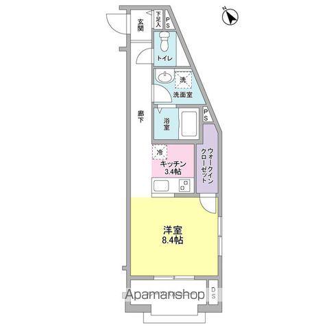 LA VOIE LACTEE(1K/2階)の間取り写真