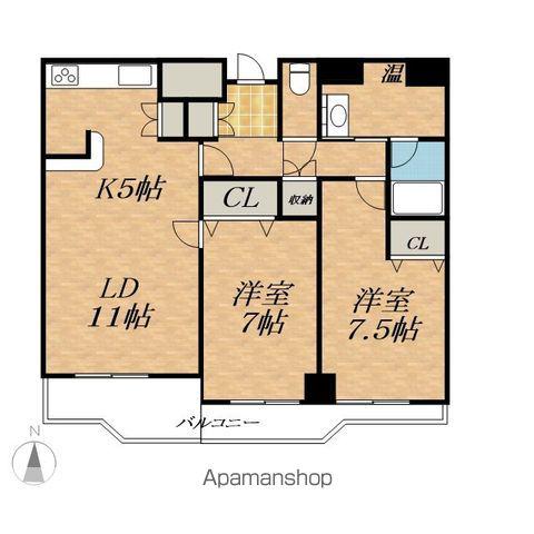 NCウイング5(2LDK/6階)の間取り写真
