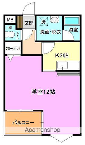 ドエルくすのき(ワンルーム/2階)の間取り写真