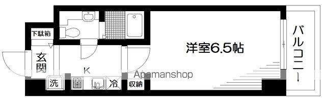 シャイン小石川(1K/3階)の間取り写真